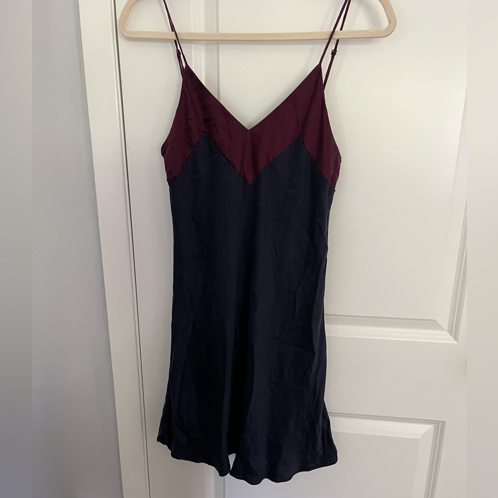 Ginia Burgundy and Black Chemise